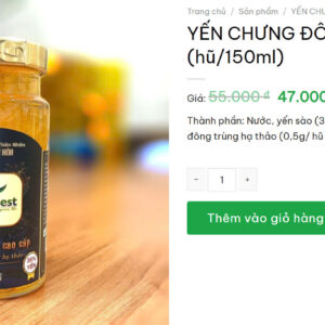 ✅ Yến chưng đông trùng hạ thảo Fitnest 35% yến, lọ 150ml, bán lẻ giá sỉ