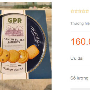 Bánh quy bơ GPR cao cấp nhập khẩu hộp thiếc kèm túi giấy (681g)