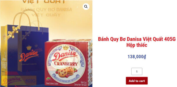 Bánh Quy Bơ Danisa Việt Quất (Hộp 405g)