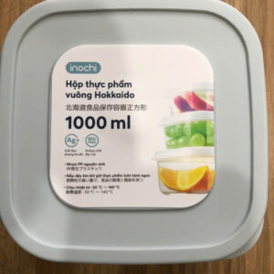 Hộp thực phẩm vuông Inochi Hokkaido 1000ml