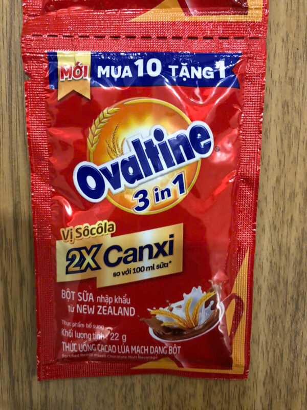 Bột Cacao Sữa Lúa Mạch Ovaltine (1 dây gồm 11 gói 22g)